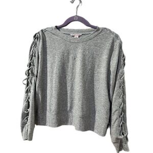 Victoria’s Secret Gray Lace-Up Sleeve Women's Crop Top
